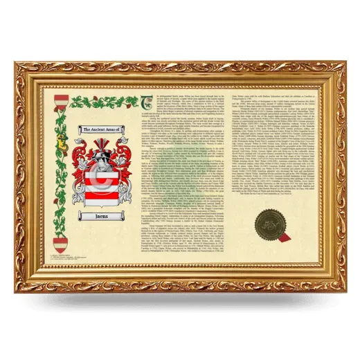 Jaens Armorial Landscape Framed - Gold