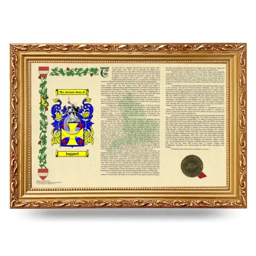 Jaggard Armorial Landscape Framed - Gold