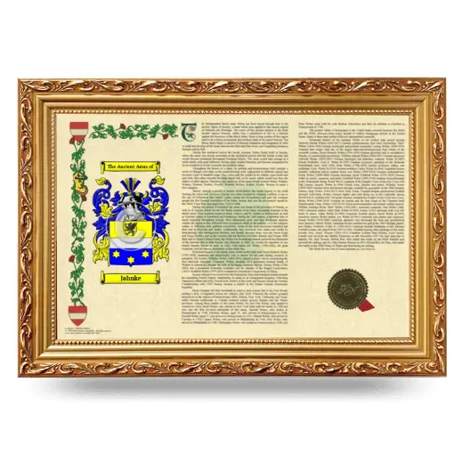 Jahnke Armorial Landscape Framed - Gold