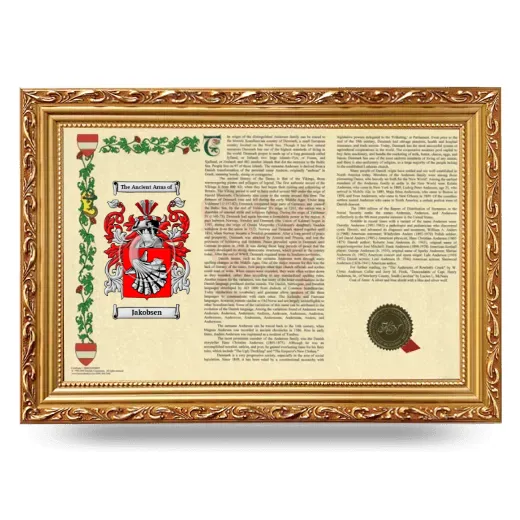 Jakobsen Armorial Landscape Framed - Gold