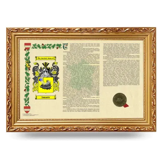 Jamarte Armorial Landscape Framed - Gold
