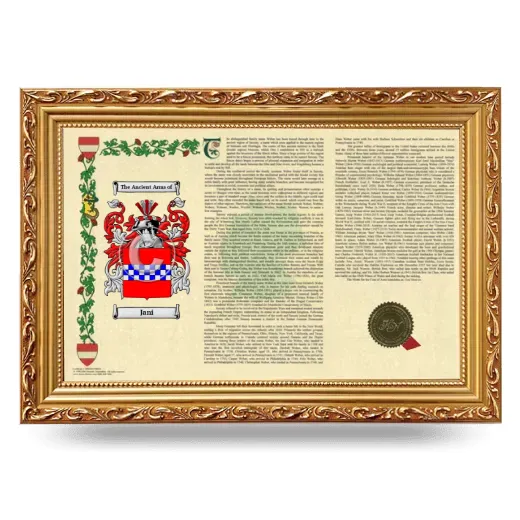 Jani Armorial Landscape Framed - Gold
