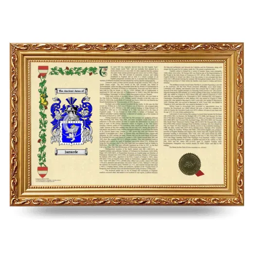 Jarrarde Armorial Landscape Framed - Gold