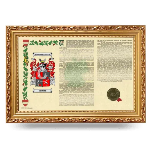 Jaschek Armorial Landscape Framed - Gold
