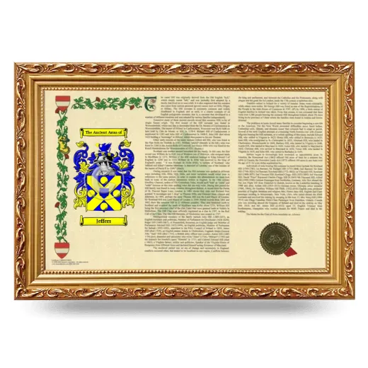 Jeffers Armorial Landscape Framed - Gold