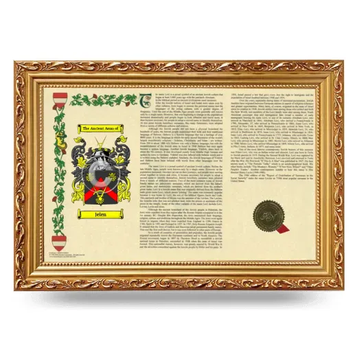 Jelen Armorial Landscape Framed - Gold