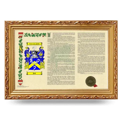 Jest Armorial Landscape Framed - Gold