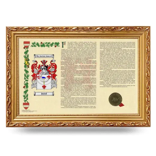 Jestel Armorial Landscape Framed - Gold