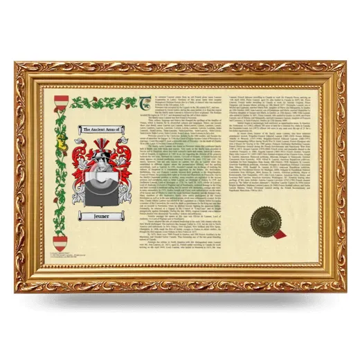 Jeuner Armorial Landscape Framed - Gold