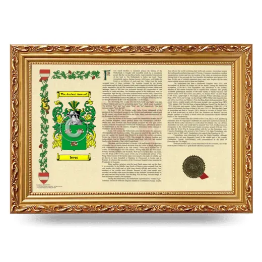 Jever Armorial Landscape Framed - Gold