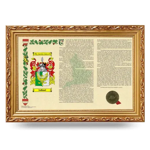 Jodland Armorial Landscape Framed - Gold