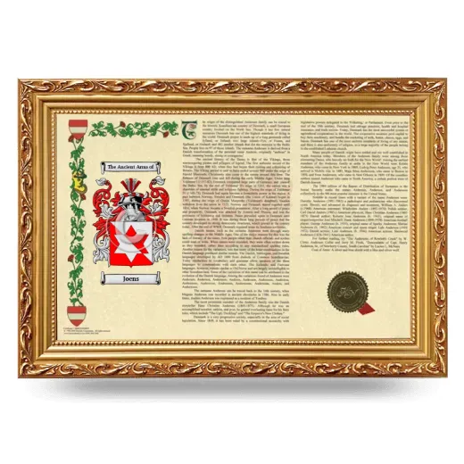 Joens Armorial Landscape Framed - Gold