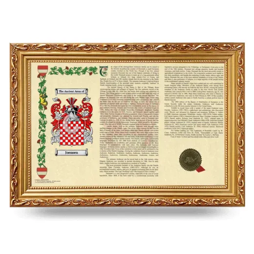 Joensen Armorial Landscape Framed - Gold