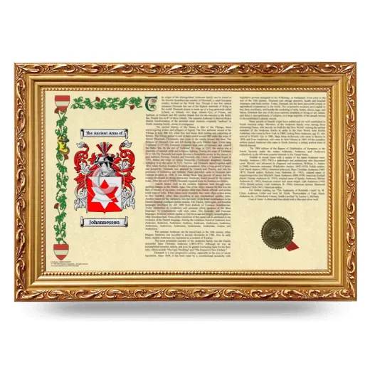 Johannesson Armorial Landscape Framed - Gold