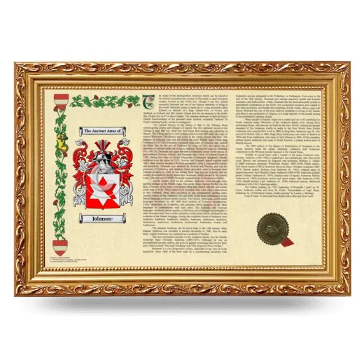 Johnson- Armorial Landscape Framed - Gold