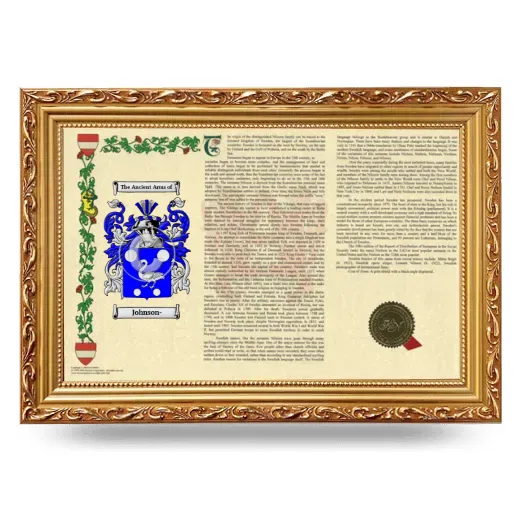 Johnson- Armorial Landscape Framed - Gold