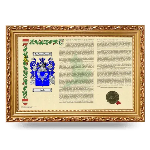 Jowle Armorial Landscape Framed - Gold