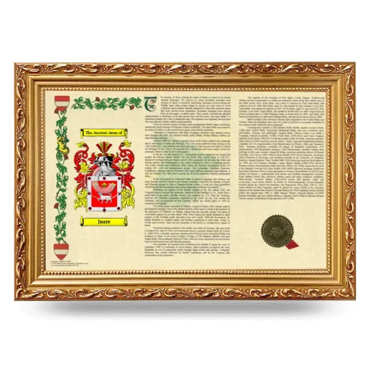 Juare Armorial Landscape Framed - Gold