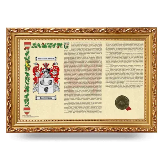Juergensen Armorial Landscape Framed - Gold