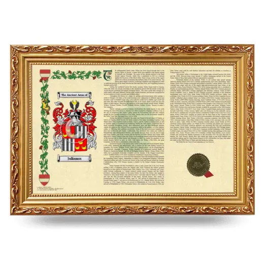 Julianus Armorial Landscape Framed - Gold