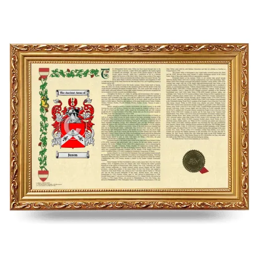 Juson Armorial Landscape Framed - Gold