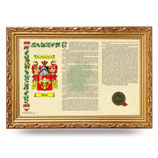 Körver Armorial Landscape Framed - Gold