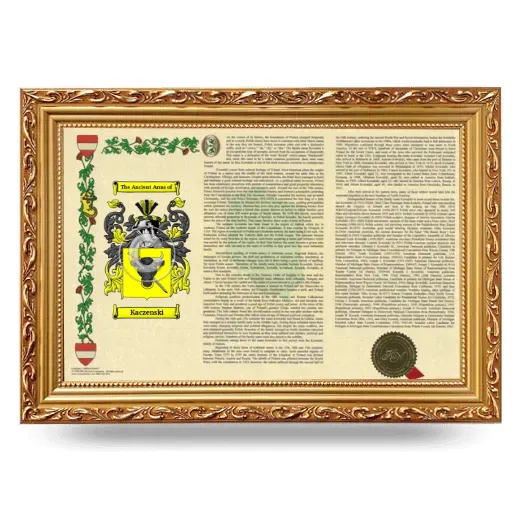 Kaczenski Armorial Landscape Framed - Gold