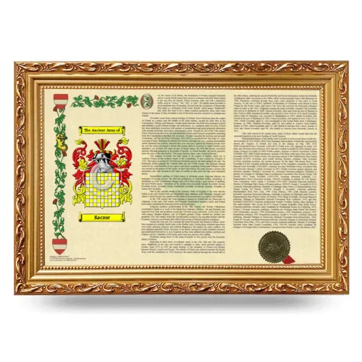Kaczor Armorial Landscape Framed - Gold