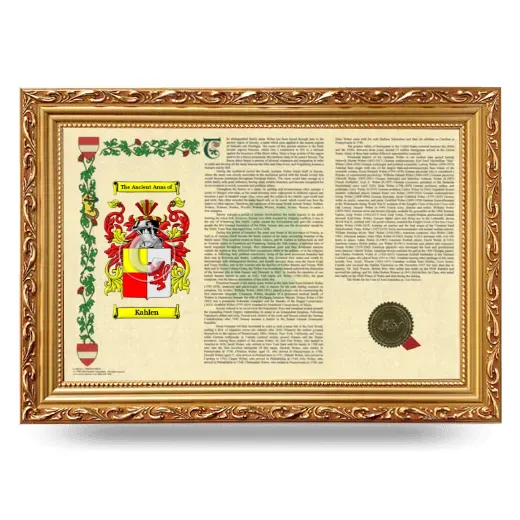 Kahlen Armorial Landscape Framed - Gold
