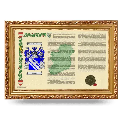 Kaines Armorial Landscape Framed - Gold