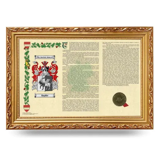 Kapfer Armorial Landscape Framed - Gold