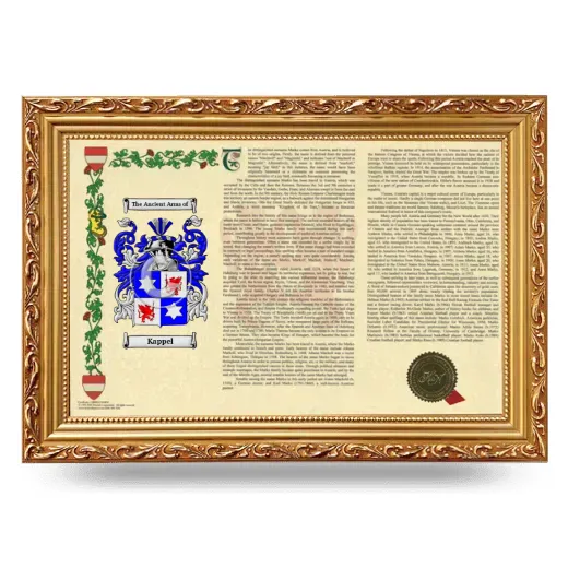 Kappel Armorial Landscape Framed - Gold