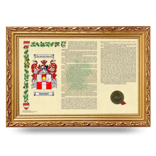 Karczmar Armorial Landscape Framed - Gold