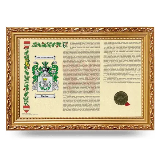 Karlson Armorial Landscape Framed - Gold