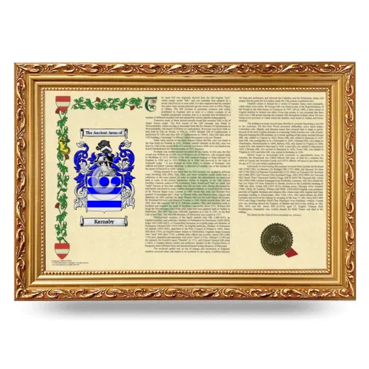 Karnaby Armorial Landscape Framed - Gold