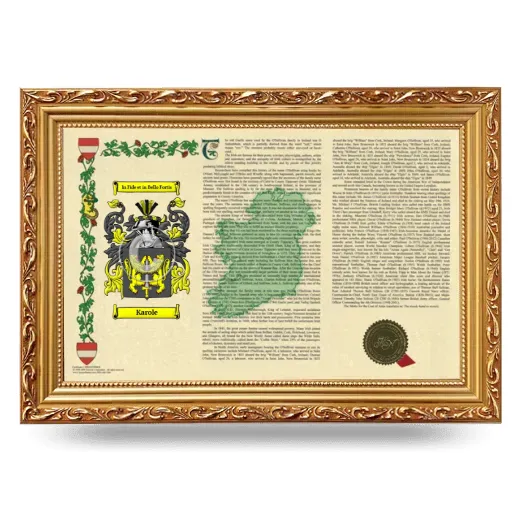 Karole Armorial Landscape Framed - Gold
