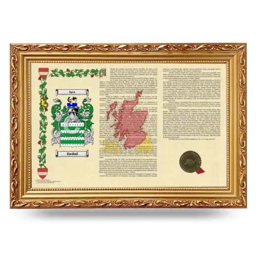 Kaskal Armorial Landscape Framed - Gold