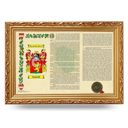 Kasperski Armorial Landscape Framed - Gold