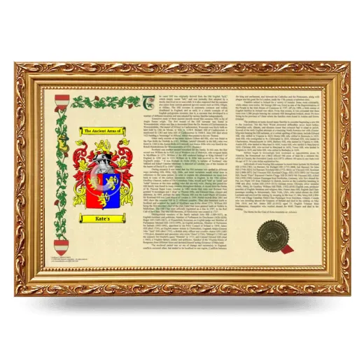 Kate's Armorial Landscape Framed - Gold