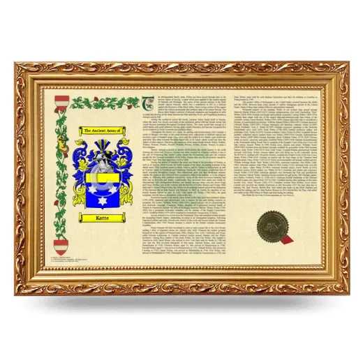 Katte Armorial Landscape Framed - Gold