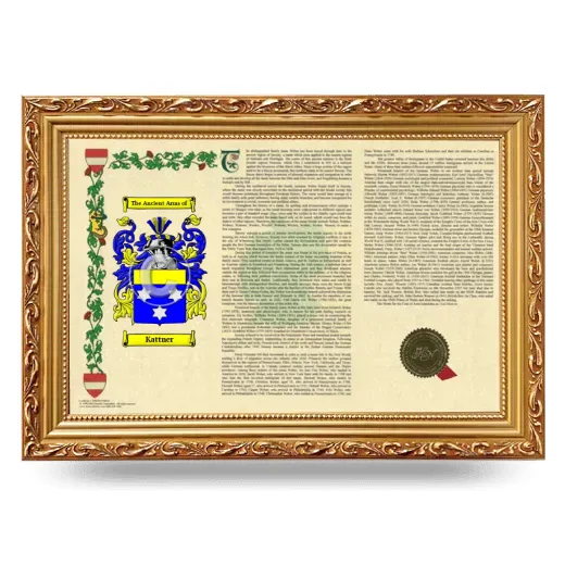 Kattner Armorial Landscape Framed - Gold