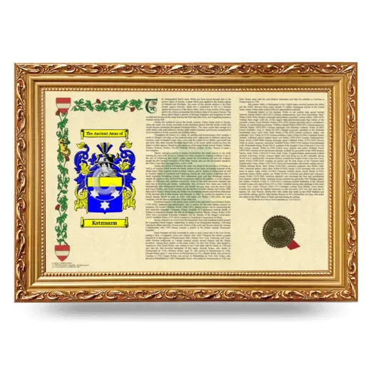 Katzmann Armorial Landscape Framed - Gold