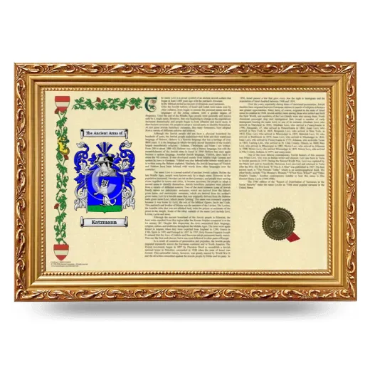 Katzmann Armorial Landscape Framed - Gold
