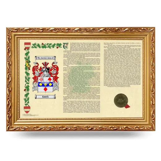 Kauth Armorial Landscape Framed - Gold