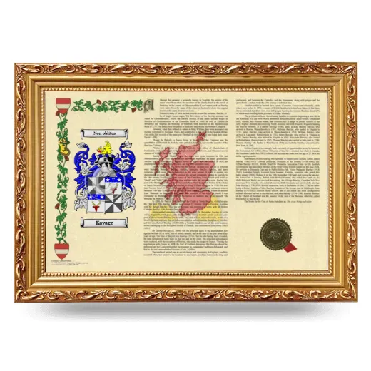 Kavage Armorial Landscape Framed - Gold
