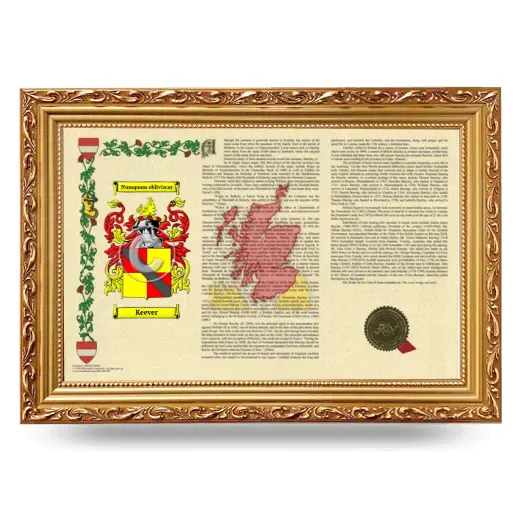 Keever Armorial Landscape Framed - Gold