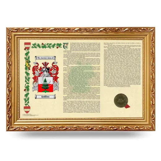 Keiffers Armorial Landscape Framed - Gold