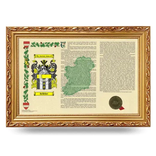 Kelleher Armorial Landscape Framed - Gold