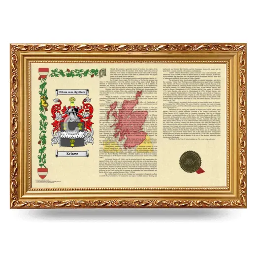 Kelsow Armorial Landscape Framed - Gold