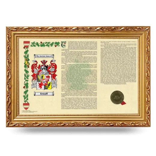 Kempff Armorial Landscape Framed - Gold